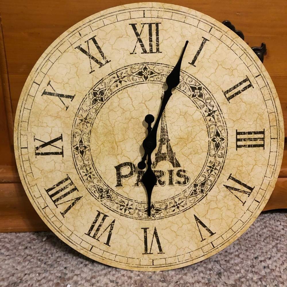 Eiffel Tower Paris Themed Clock